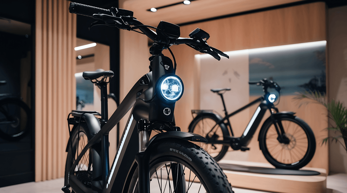 Cycliste sur un vélo électrique roulant en ville pour un trajet domicile-travail quotidien
