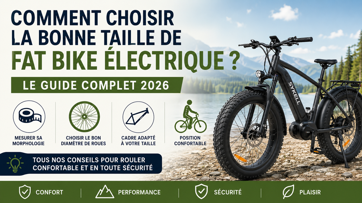 Guide pour choisir la bonne taille de fat bike électrique selon votre morphologie.