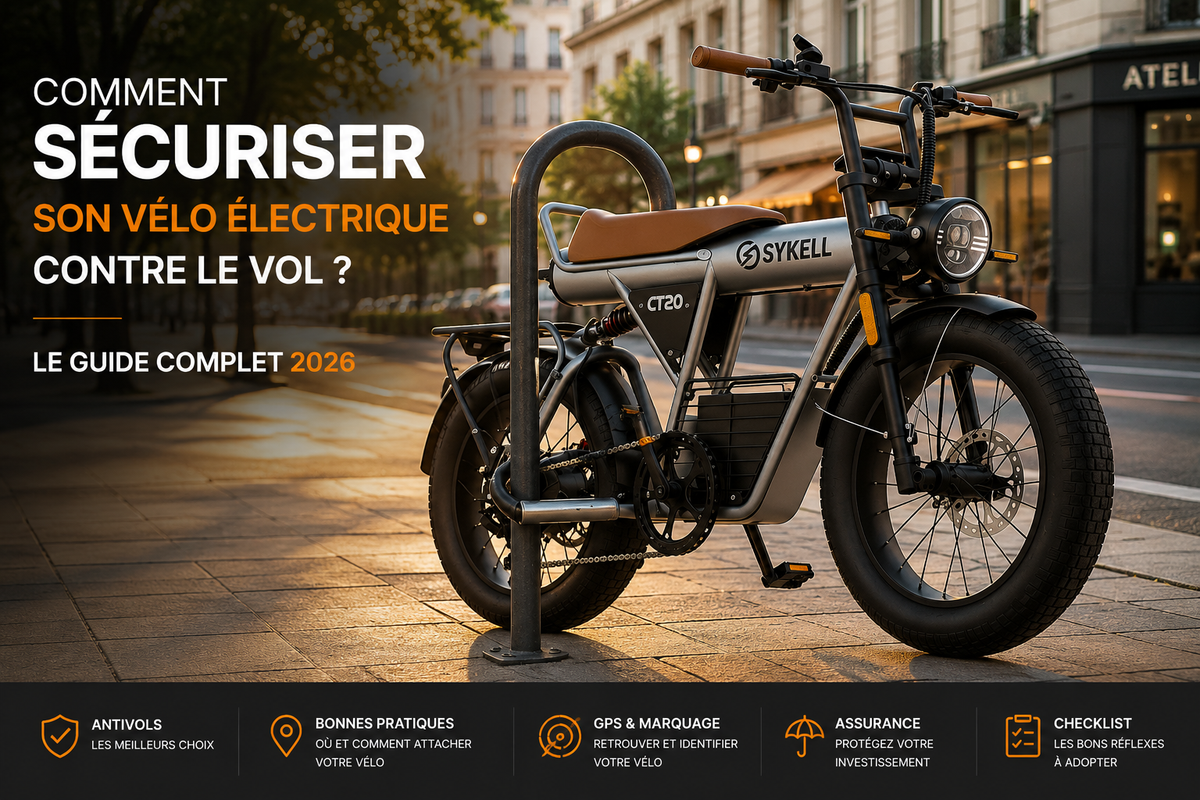 Comment sécuriser un vélo électrique contre le vol avec un antivol en U