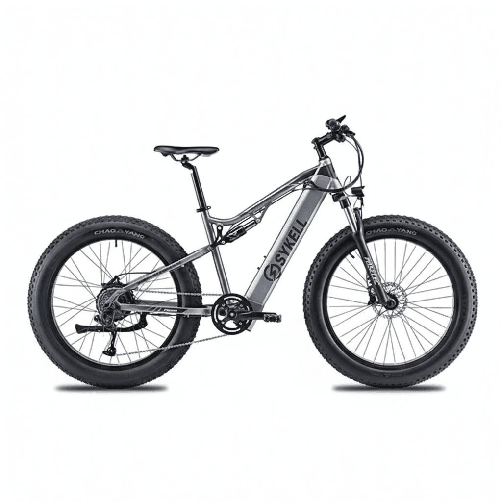 Détail du vélo électrique Sykell GS9 noir, transmission 9 vitesses