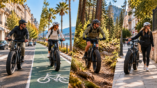 Où peut-on rouler en fat bike électrique en 2026 ? Route, piste cyclable, forêt et trottoir