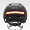 Casque vélo LED rechargeable Sykell noir, vue de dos avec éclairage arrière