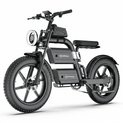 Vélo électrique urbain compact Sykell E20, moteur 500W et pneus larges