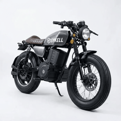 Moto électrique vintage Sykell CG125, batterie 72V et vitesse 80 km/h
