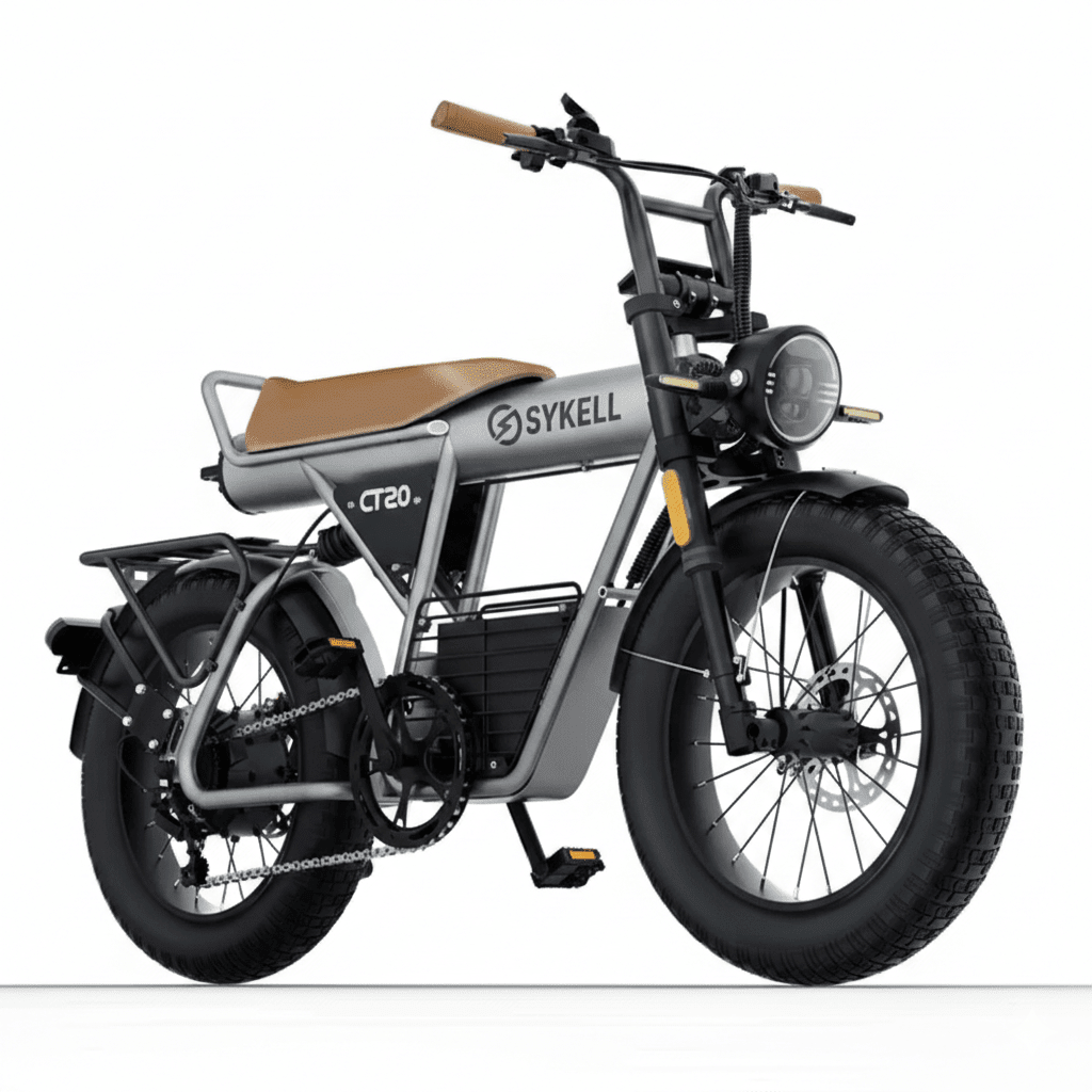 Pneus tout-terrain 20x5 pouces du vélo électrique familial Sykell CT20