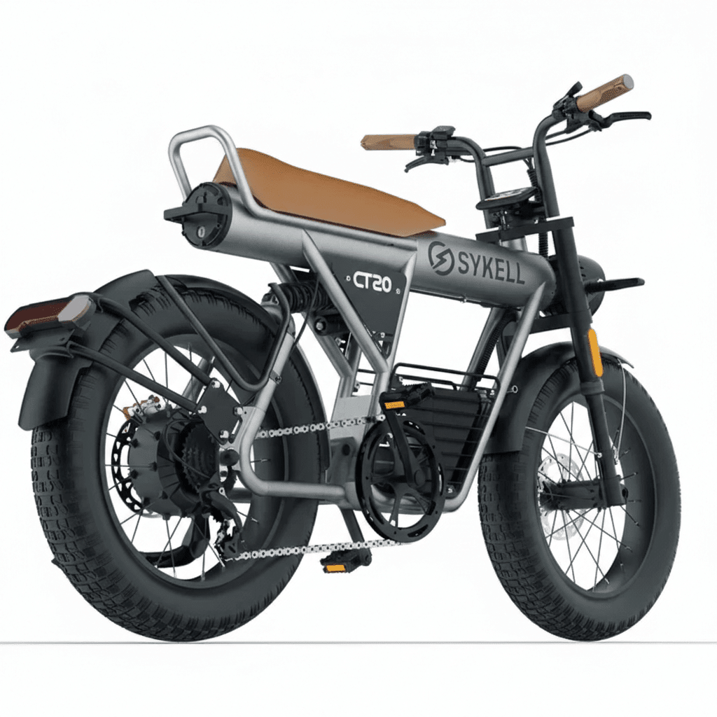 Porte-bagages renforcé et siège passager du vélo électrique familial Sykell CT20