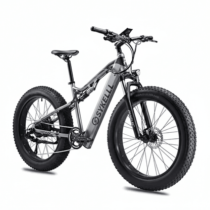 Vélo électrique urbain Sykell GS9 noir vu de profil, cadre aluminium
