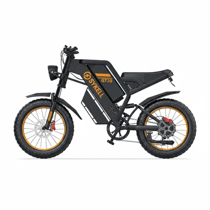 Vélo électrique sportif Sykell GT20 vu de profil, cadre aluminium