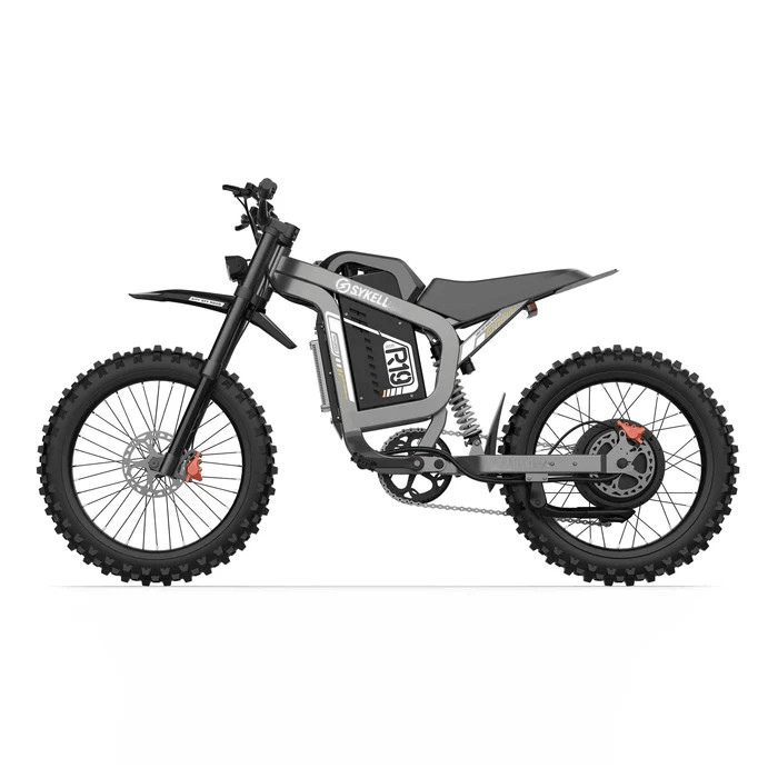 Vélo électrique Sykell R19 vu de profil, design inspiré du motocross
