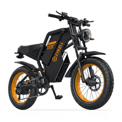 Vélo électrique design moto Sykell GT20, moteur 1500W et pneus fat 20x4